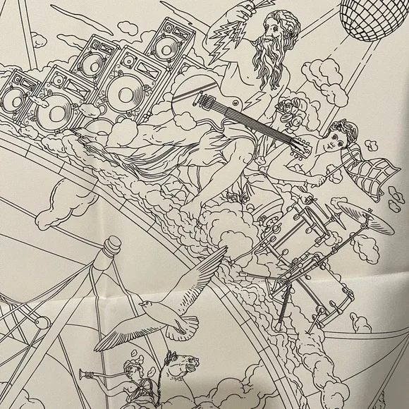 Hermes flagship scarf 90 white and grey - Picture 4 of 8